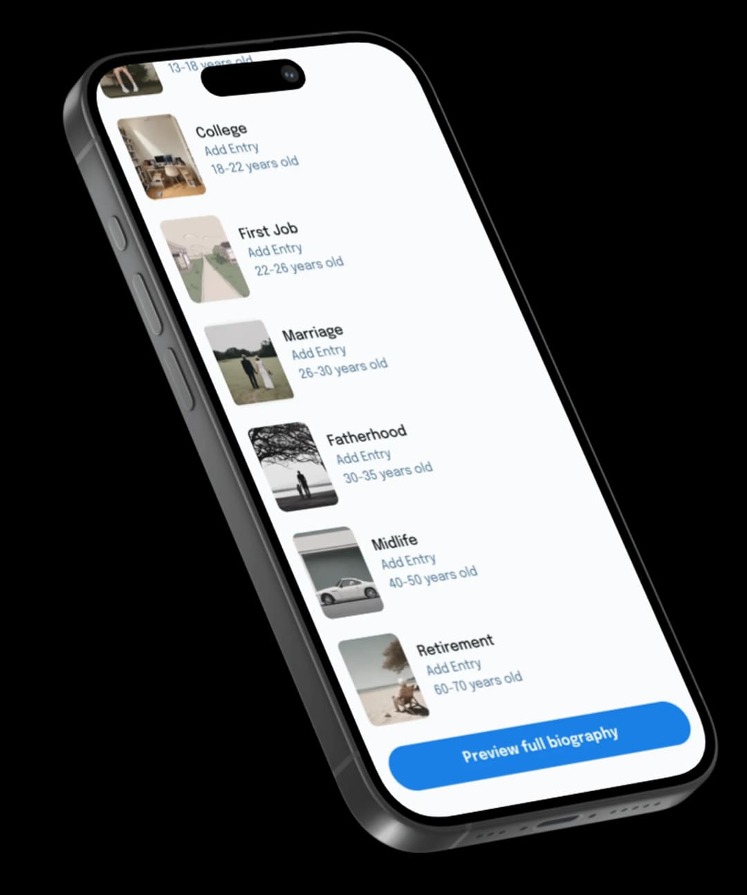 Your Biography, Built Over Time